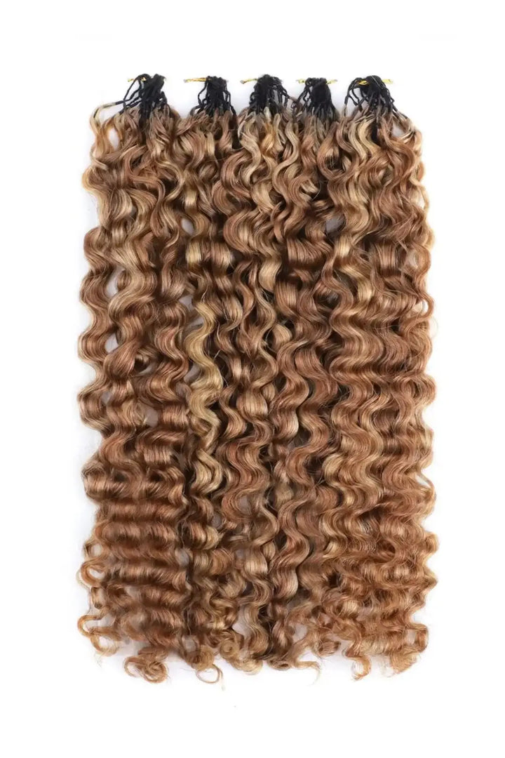 #27/30 Mixed Color Water Deep Wave Feather Crochet Human Hair