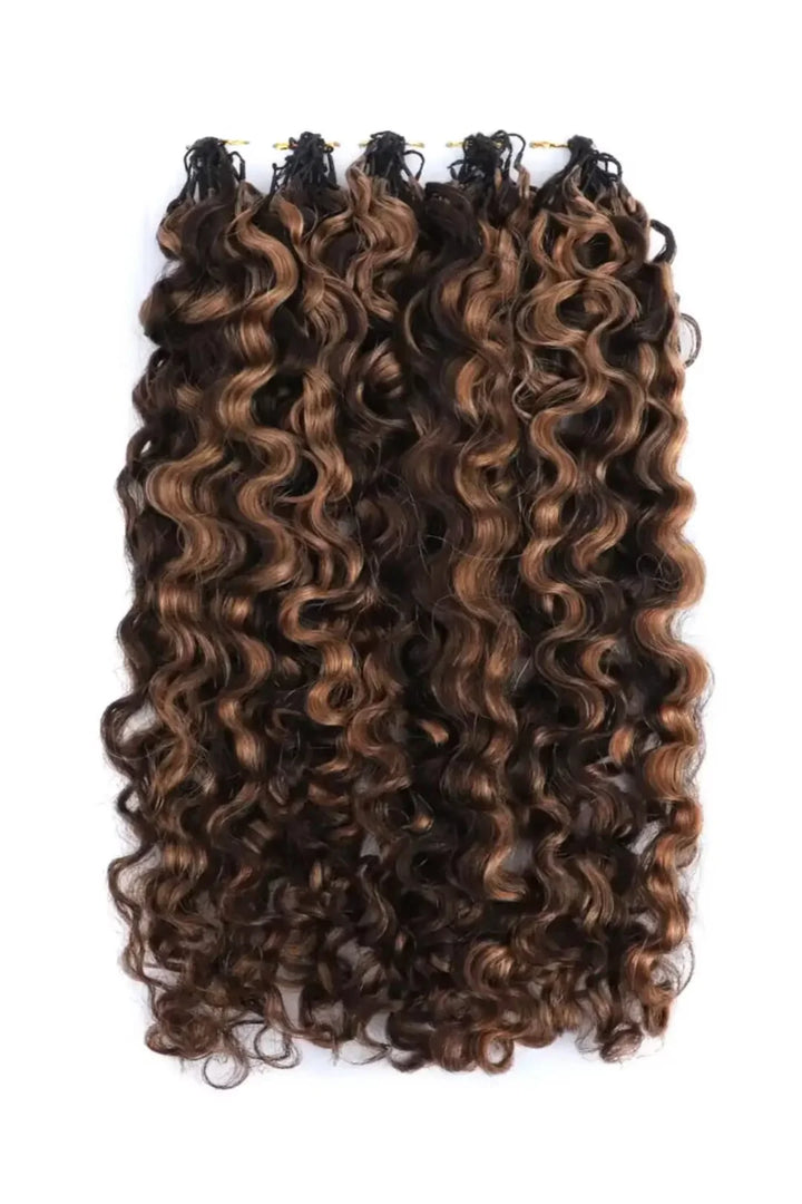 #4/30 Mixed Color Water Deep Wave Feather Crochet Human Hair