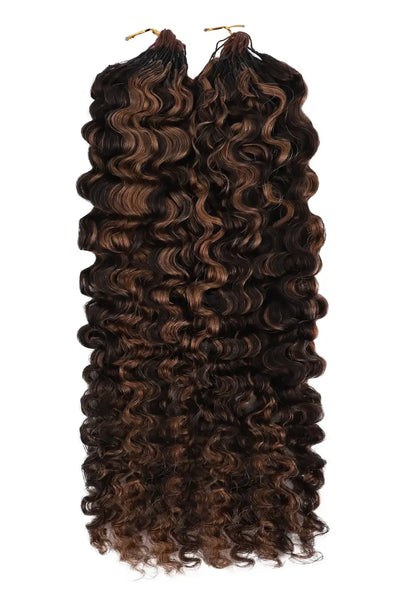 Highlight-Mischung #4/30 Wasser-Deep-Wave Feather Crochet Echthaar