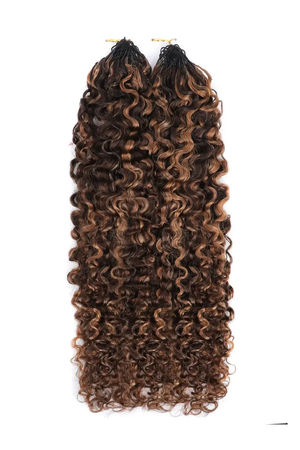 Highlight-Mischung #4/30 Wasser-Deep-Wave Feather Crochet Echthaar