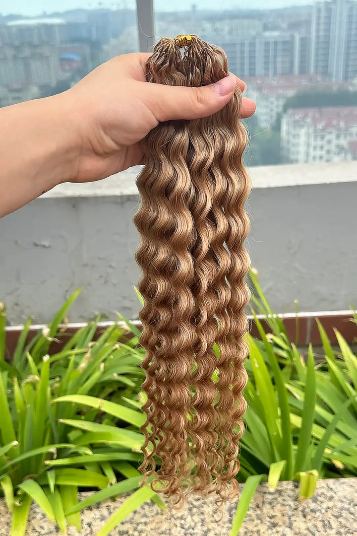 Honey Blonde #27 Water Wave Feather Crochet Human Hair