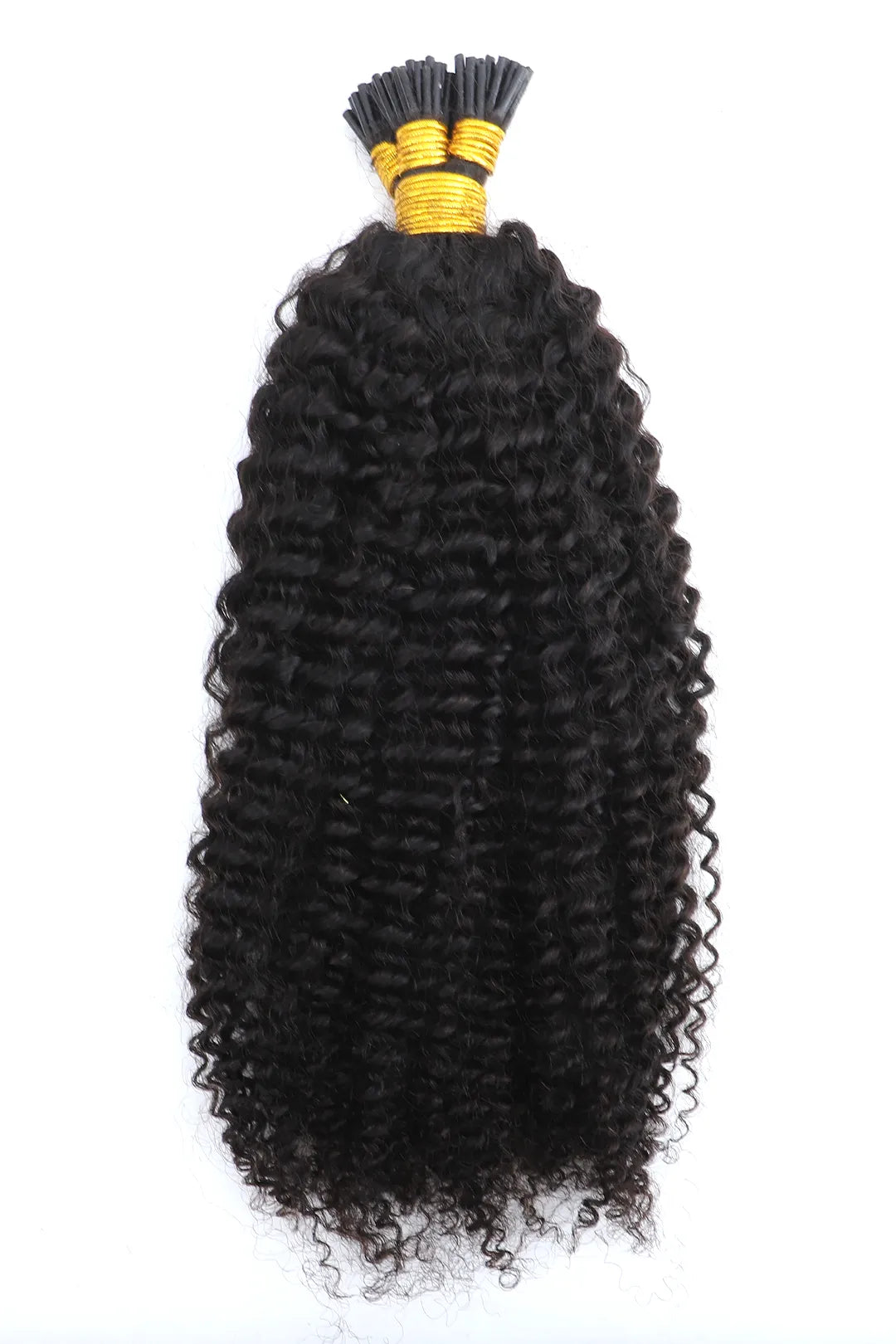 I Tip Black Hair Kinky Curly Remy Human Hair Extensions