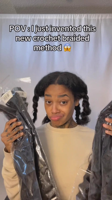 Influencerrasberryglam Shows The Process Of Bohemian Crochet Box Braids