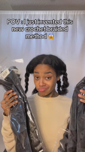 Influencerrasberryglam Shows The Process Of Bohemian Crochet Box Braids