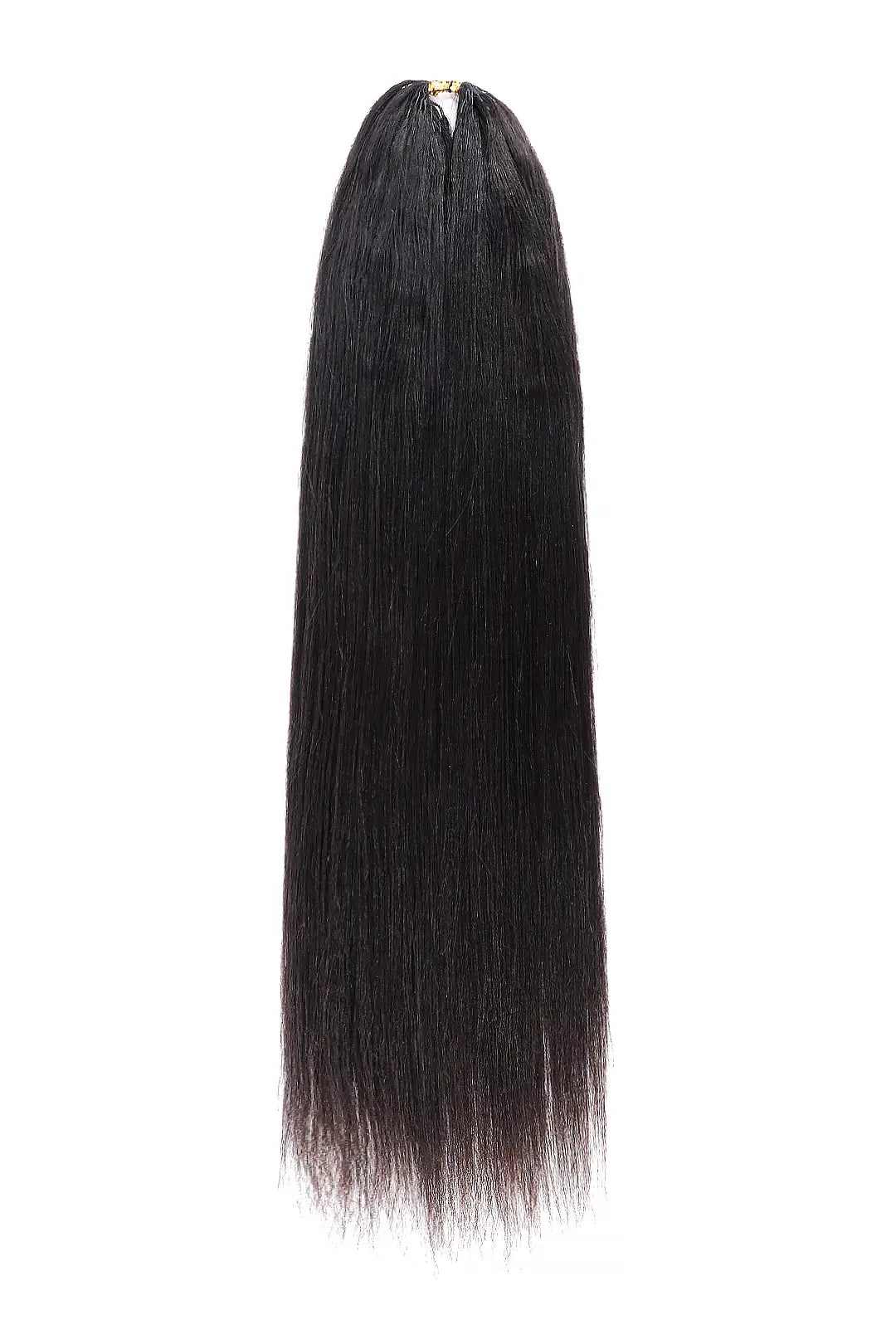 毛 Double Drawn Light Yaki Straight Feather Crochet Hair Extension Human