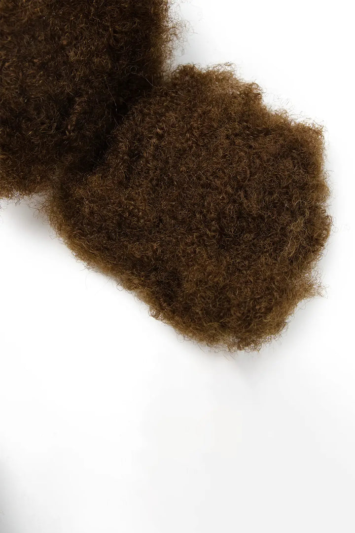 Medium Brown Afro Kinky Hair Bulk #6 for Locks and Braiding 5