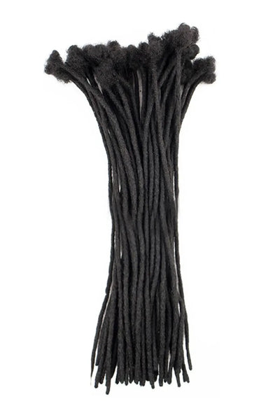 Micro Dreadlock Hair Extensions Natural Black Human Hair 10 Strands
