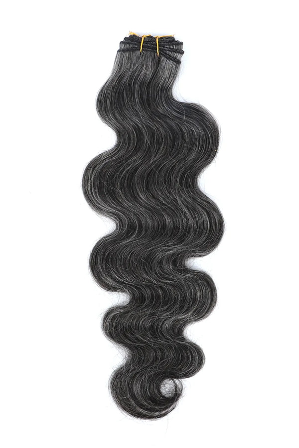 Paquets de cheveux humains vierges du Cambodge, 100% cheveux gris naturels, sel et poivre