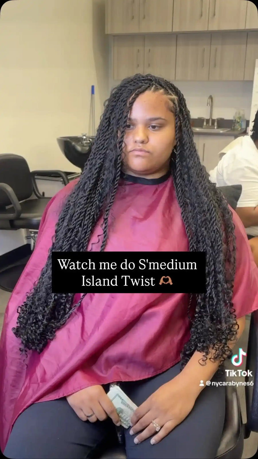Feed-in braids with curly hair and stitch braid front design, hairstylist in Buffalo, NY