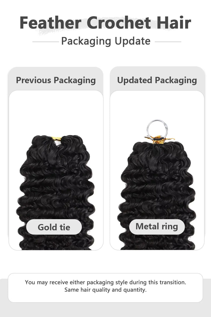 Double Drawn Feather Crochet Hair Burmese Water Curly Human Hair