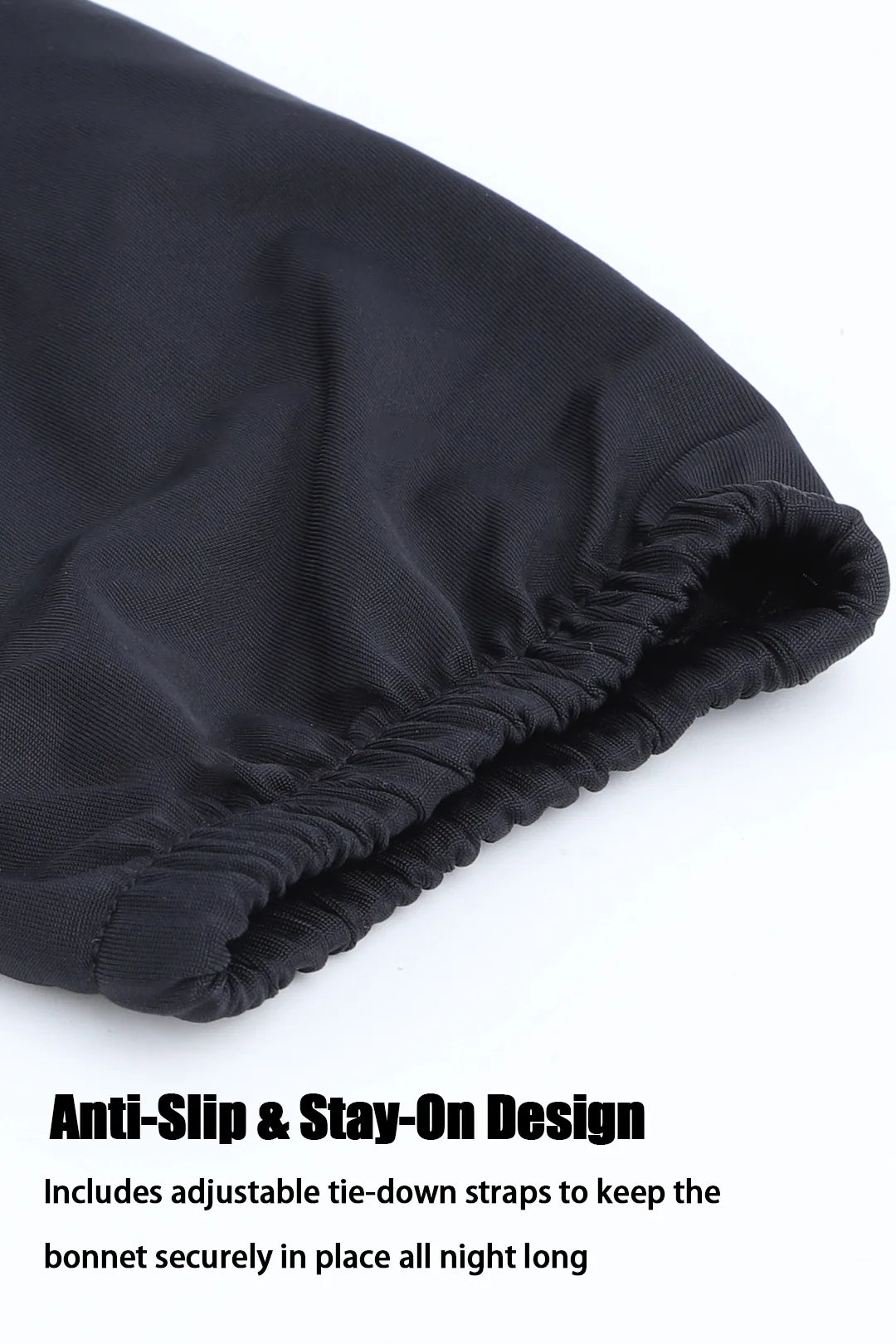 Gorro de dormir tipo pantimedias para trenzas largas y cabello elástico de satén ajustable