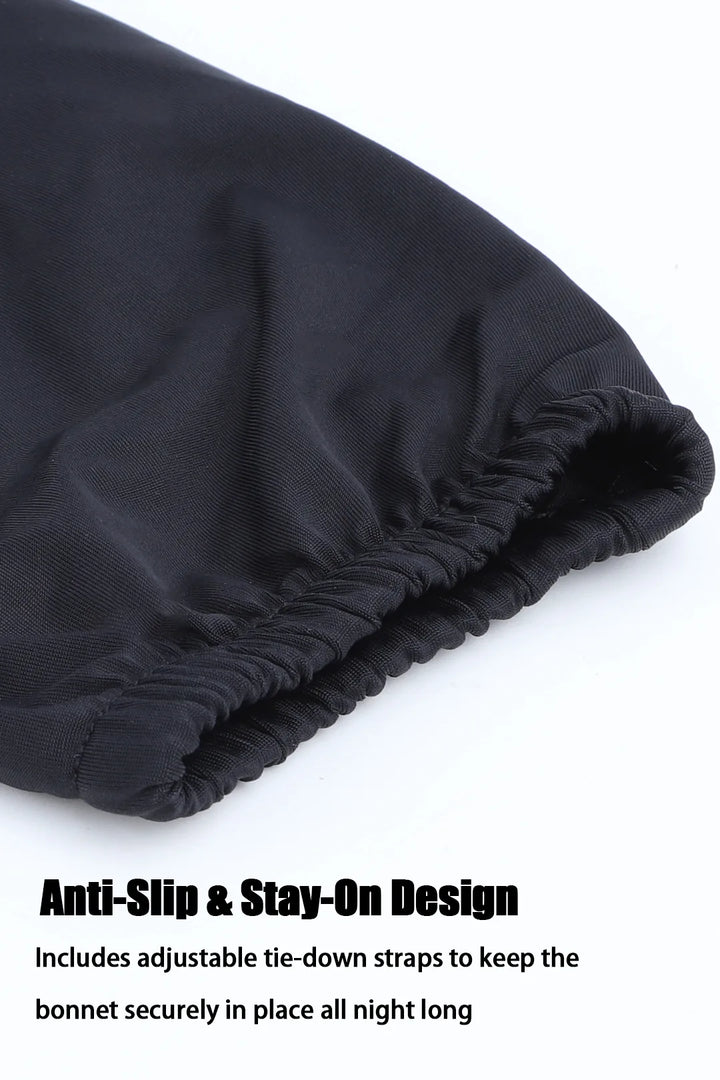 Gorro de dormir tipo pantimedias para trenzas largas y cabello elástico de satén ajustable