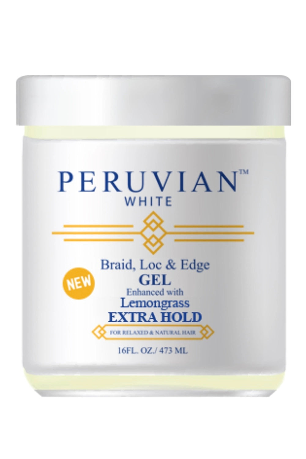 Peruvian White Braid Loc Edge Gel Enhanced with Lemongrass 16Oz