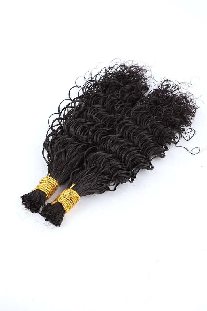 Cabello humano a granel con ondas profundas y prediseñado para trenzar, fácil de dividir