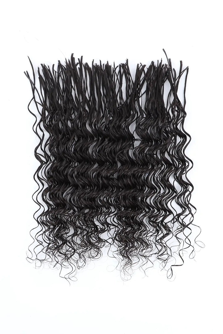 Cabello humano a granel con ondas profundas y prediseñado para trenzar, fácil de dividir