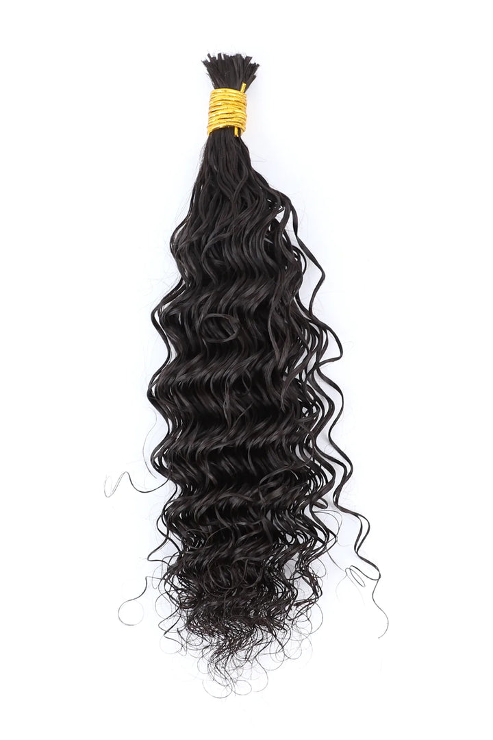 Cabello humano a granel con ondas profundas y prediseñado para trenzar, fácil de dividir