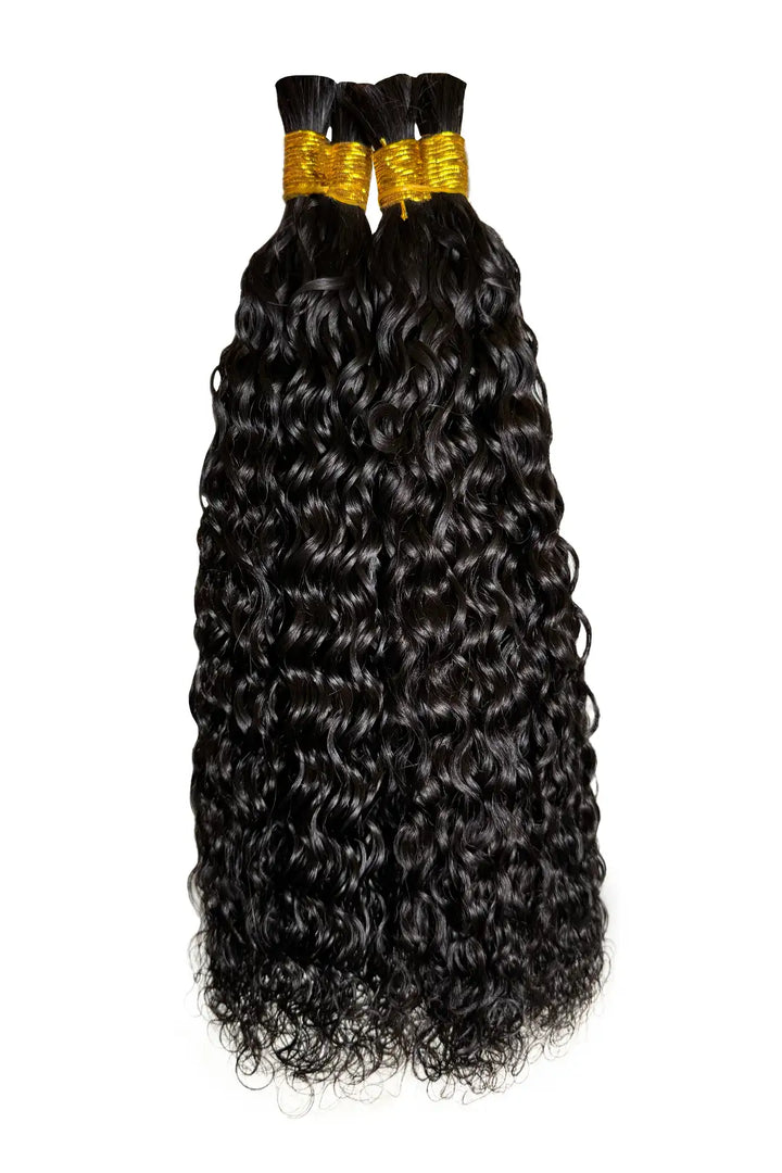 Pre-Divided Water Wave Bulk Human Hair For Braiding Easy Split