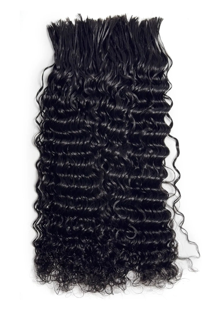 Pre-Divided Water Wave Bulk Human Hair For Braiding Easy Split