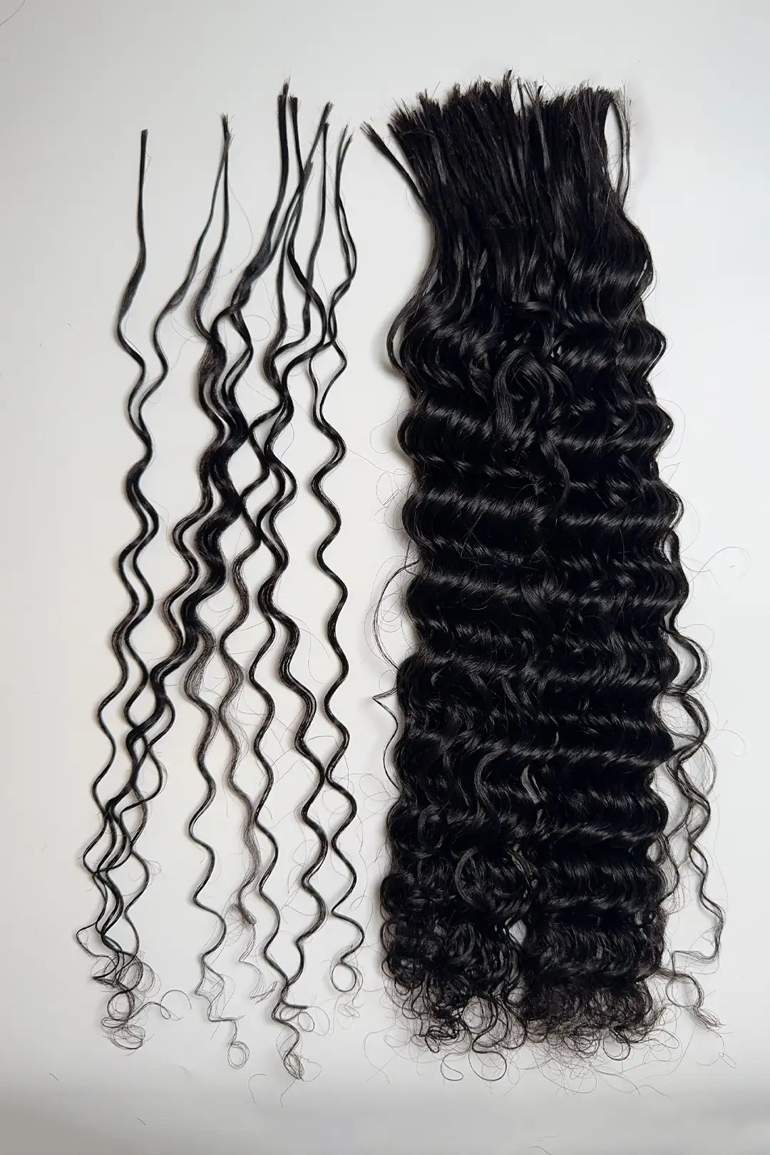 Pre-Divided Water Wave Bulk Human Hair For Braiding Easy Split