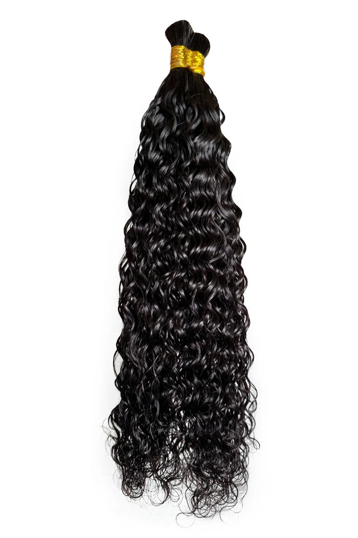 Pre-Divided Water Wave Bulk Human Hair For Braiding Easy Split