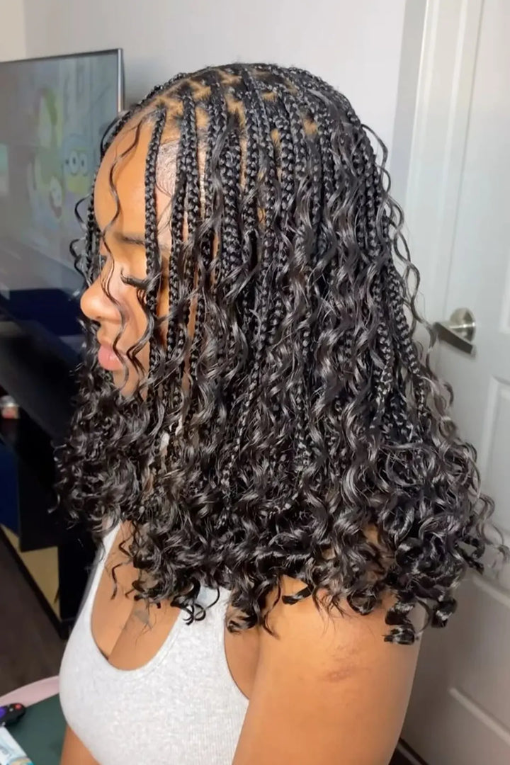 Pre-Divided Water Wave Bulk Human Hair For Braiding Easy Split