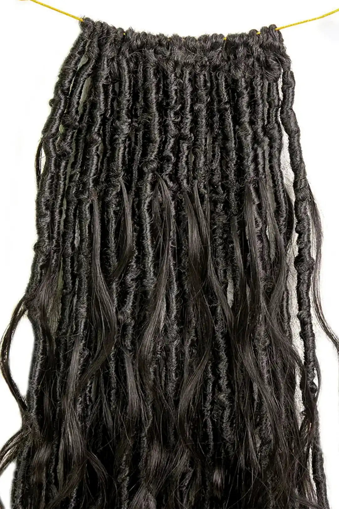 Crochet Faux Locs Braids with Human Hair Curls Body Wave 1