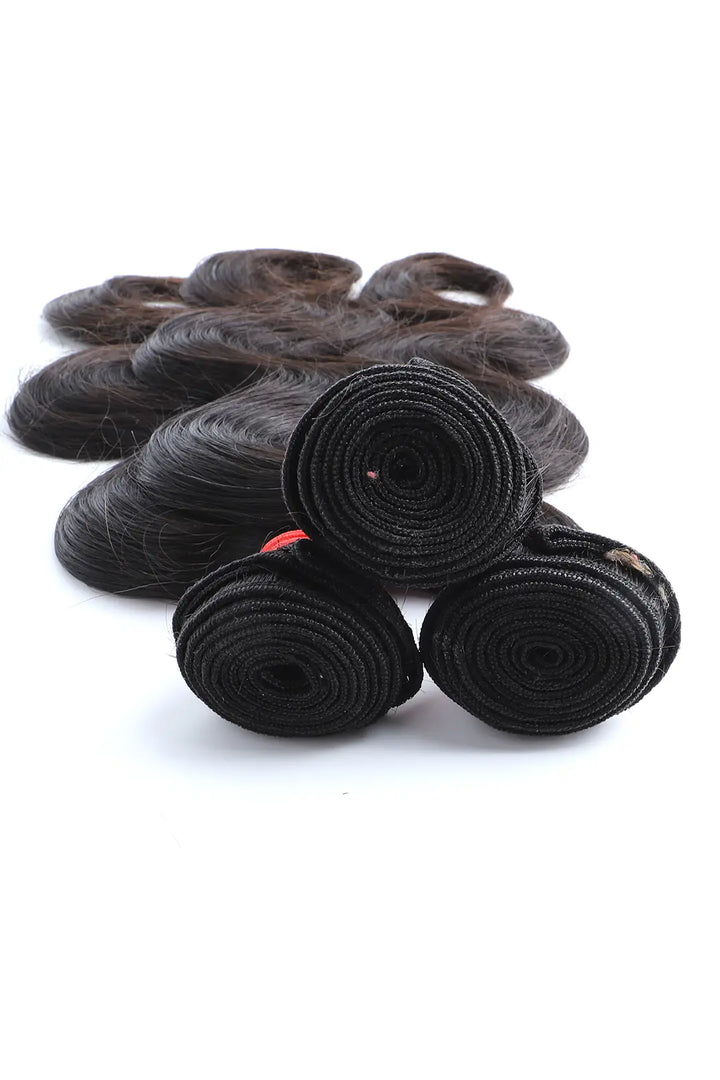 Premium Indian Raw Hair Bundle Body Wave Natural Color 12A 1