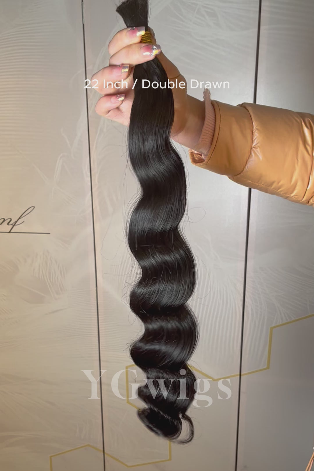 Double Drawn Loose Wave Bulk Human Hair For Braiding