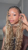 Tiktok influencer fionaakenny shows the braiding process of #27/30/613 piano color body wave bulk hair