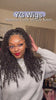 Tiktok influencer jamnicexbugz shows the braiding process of burmese curly with spiral ends feather crochet hair extension