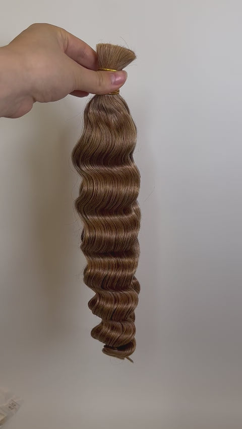 Double Drawn #27 Honey Blonde Bulk Hair Loose Wave BU65
