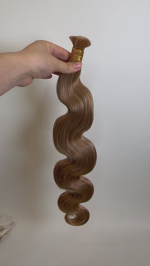 Double Drawn Body Wave Medium Blonde Bulk Hair BU58