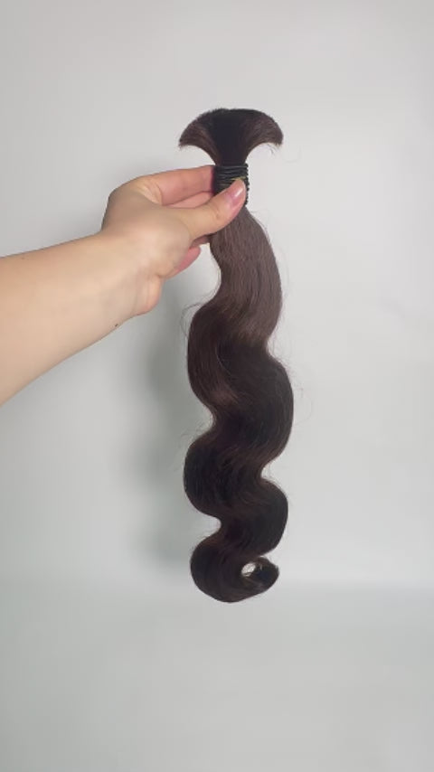 Dark Brown Bulk Hair For Braiding Body Wave BU51 5