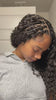Tiktok influencer jairesemaj shows the braiding process of burmese curly with spiral ends feather crochet hair extension