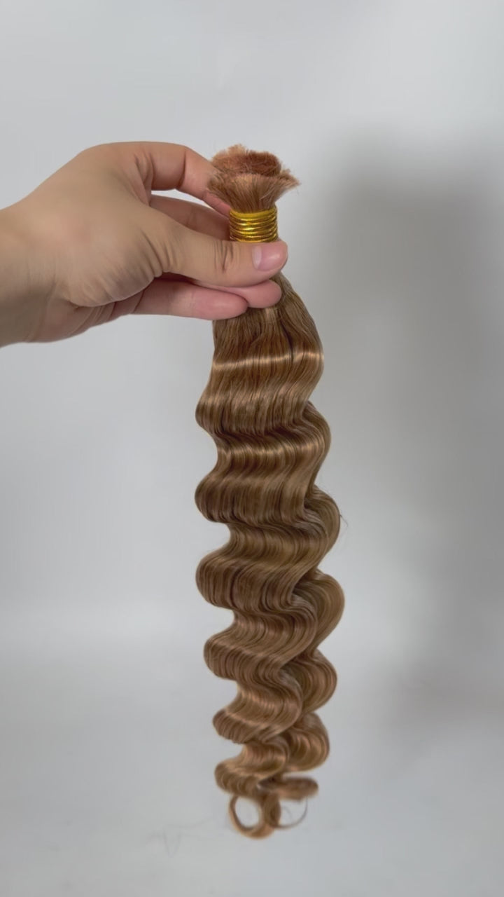 Double Drawn #27 Honey Blonde Bulk Hair Loose Wave BU65
