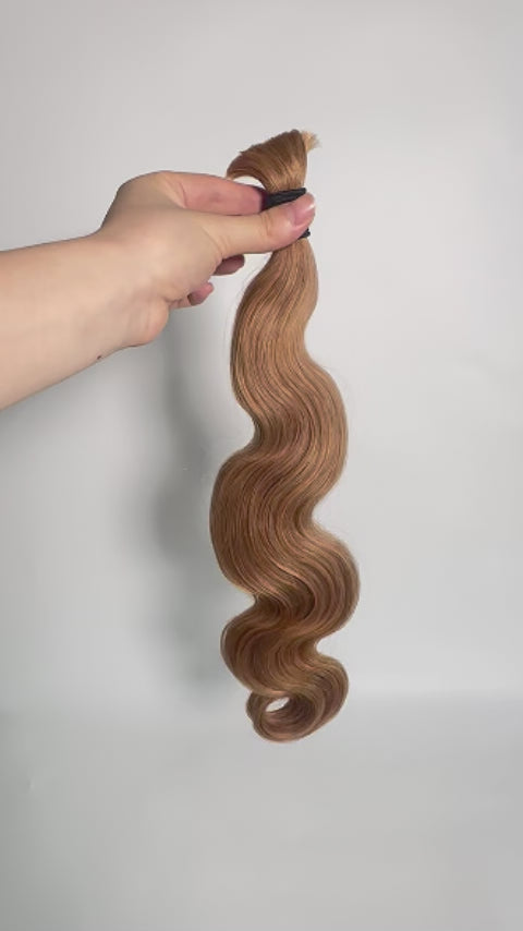 Medium Blonde Bulk Hair For Braiding Body Wave BU50 5