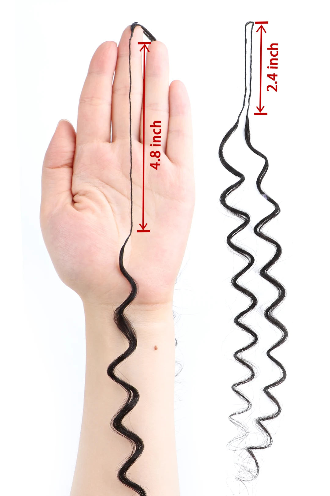 Product description of braiding feather crochet human hair deep wave long cord