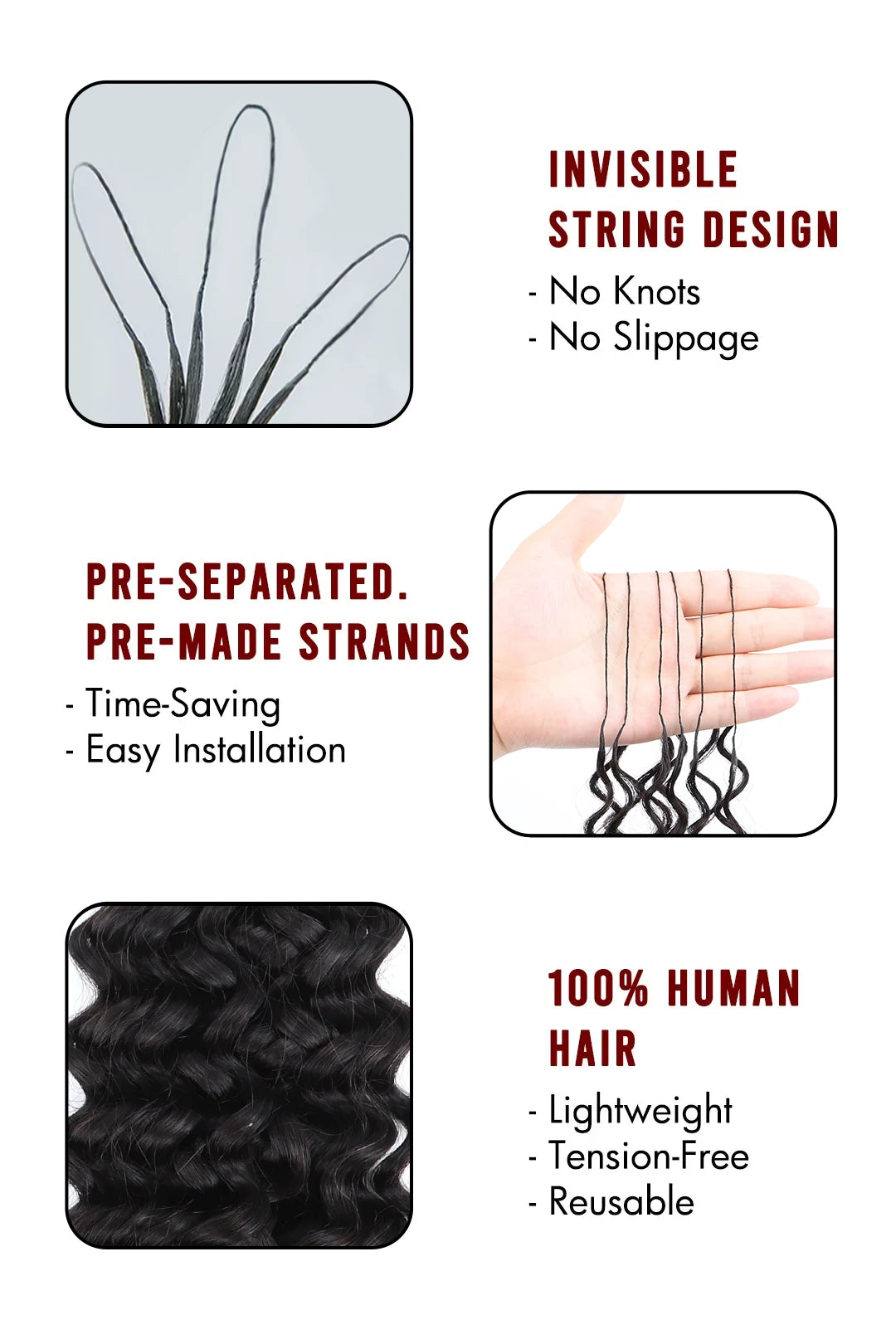 Product description of braiding feather crochet human hair spanish curly long cord