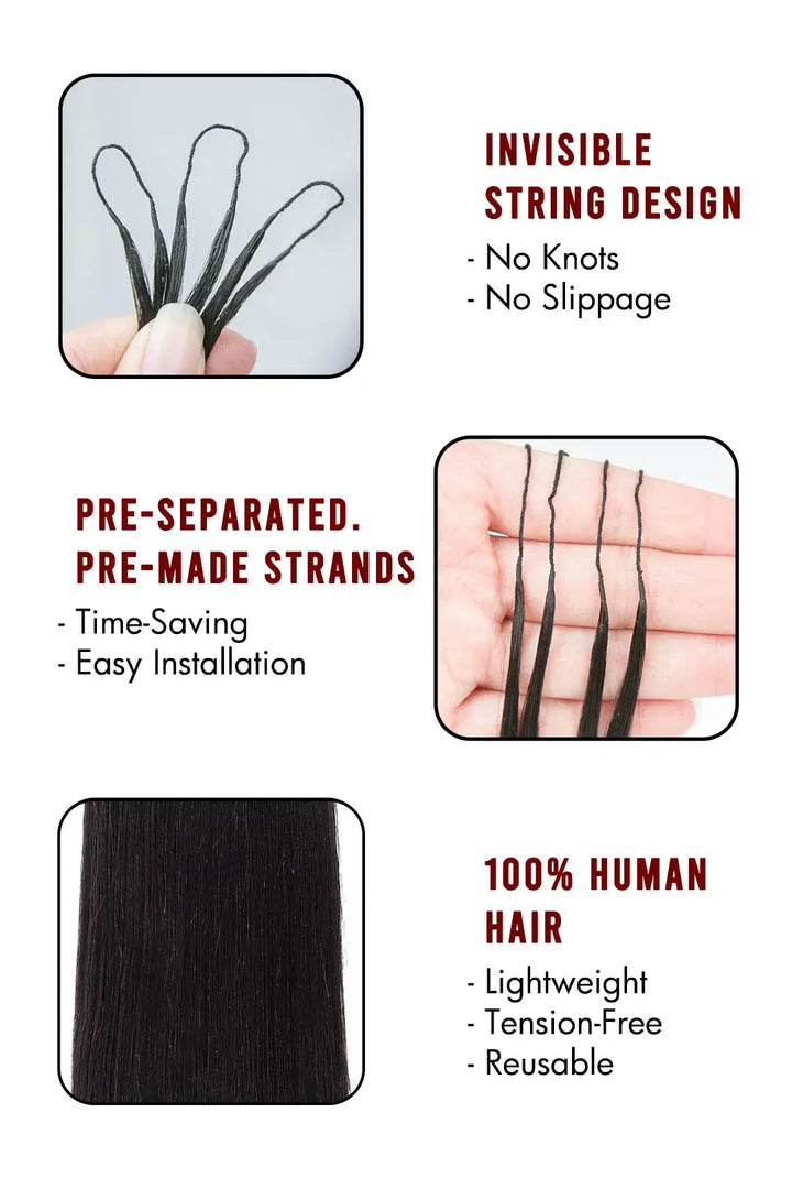 Product description of  light yaki straight feather crochet hair extension human hair