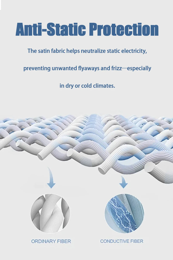 Product description of pantyhose sleeping bonnet elastic satin adjustable velcro