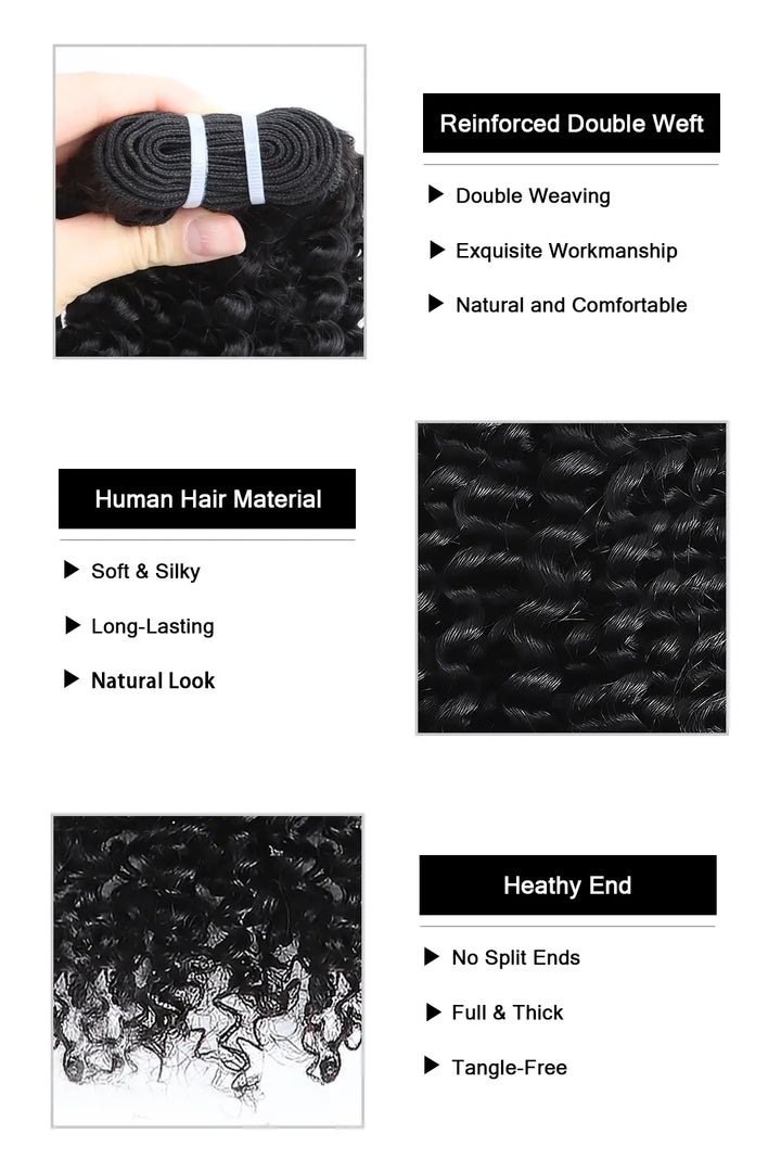 Product description picture of cambodia virgin hair bundles kinky curly