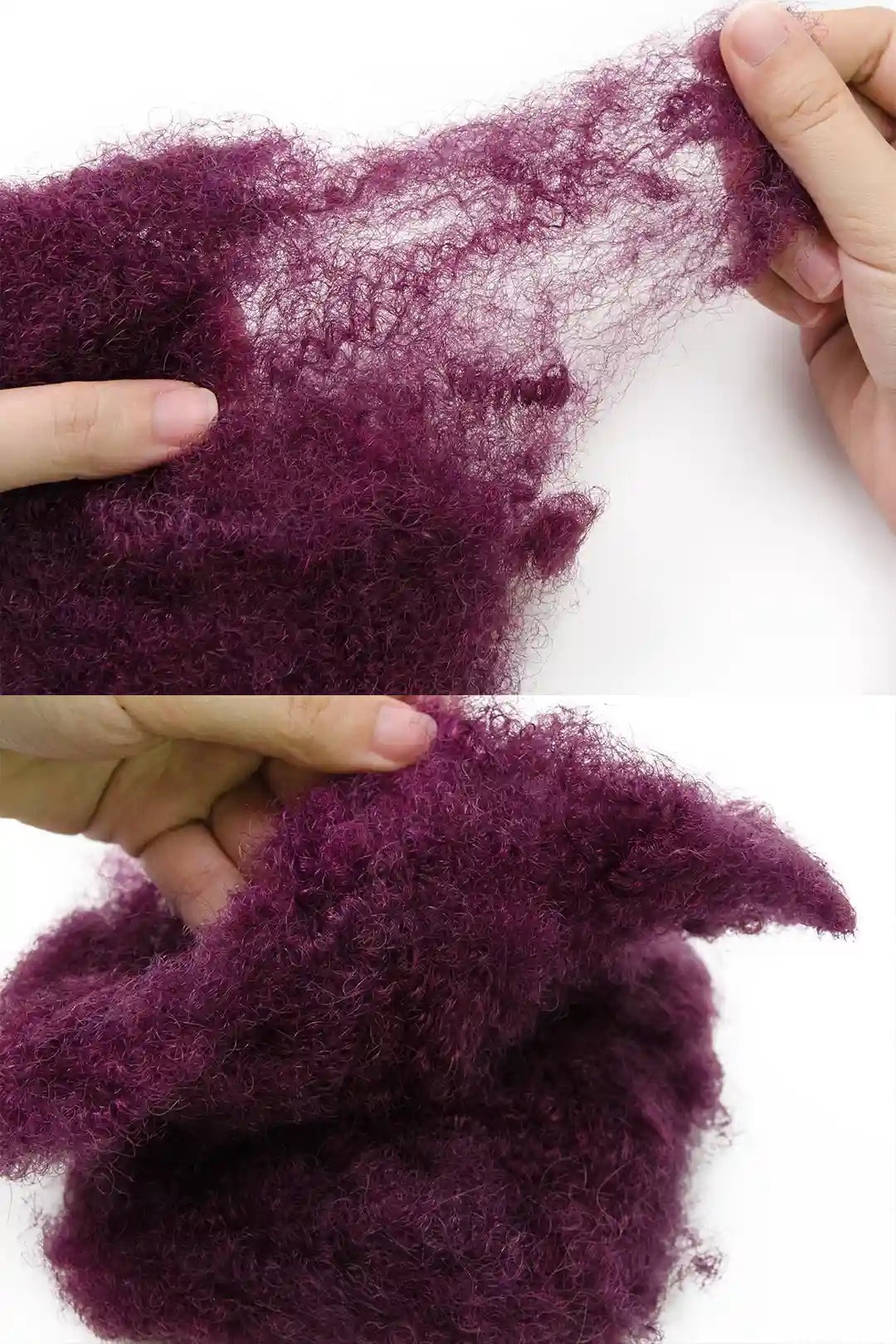 Purple Afro Kinky Hair Bulk for Locks and Braiding 3