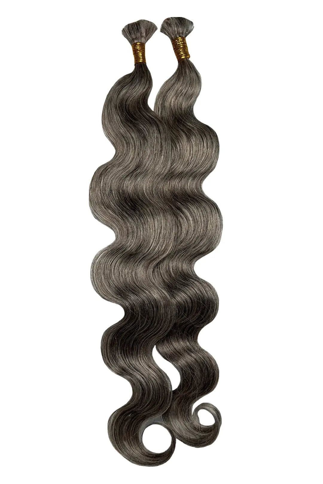 Salt and Pepper Bulk Hair Body Wave for Braiding 85% Gray