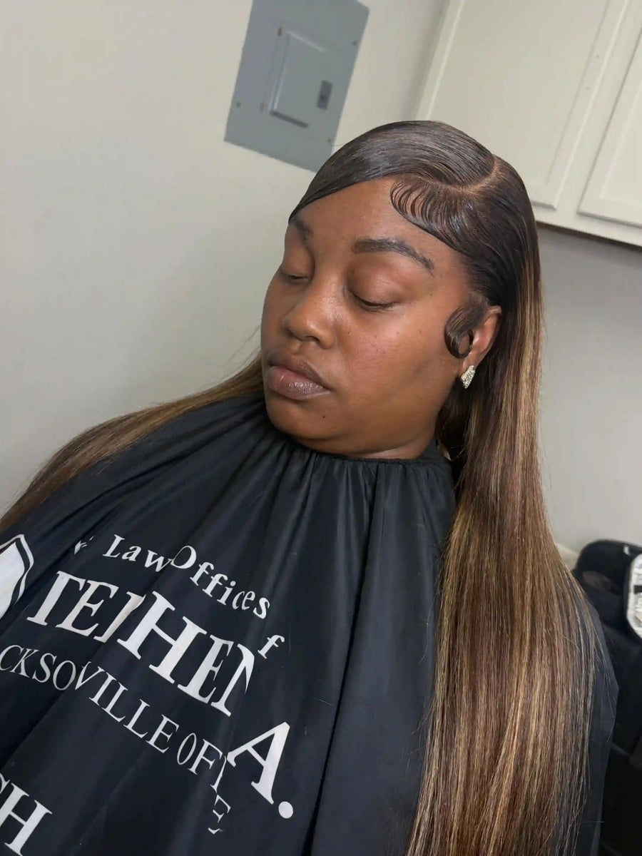 1. Brown highlighted straight side part wig install with styled edges, Stylist located in Jacksonville, FL




  来源