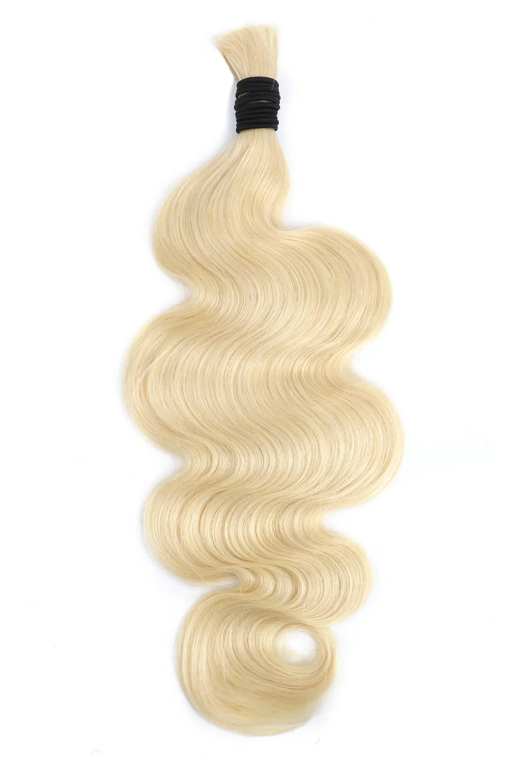 Single Drawn 613 Blonde Body Wave Bulk Human Hair for Braiding