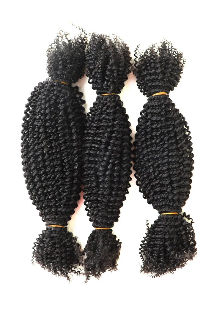 Springy Afro Twist Marley Hair Natural Black Human Hair 1