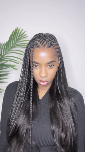 Tiktok Influencer-dsybhairShowing The Braiding Process Of Body Wave Bulk Human Hair 