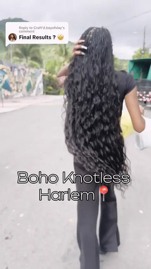Tiktok Influencer progressive Showing The Braiding Process Of Loose Wave Bulk Hair Natural Black