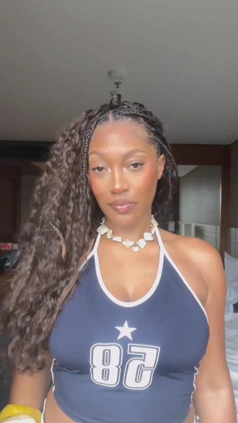 Tiktok Influencer-sharon The Braiding Process Of Double Drawn #4a Dark Brown Bulk Hair