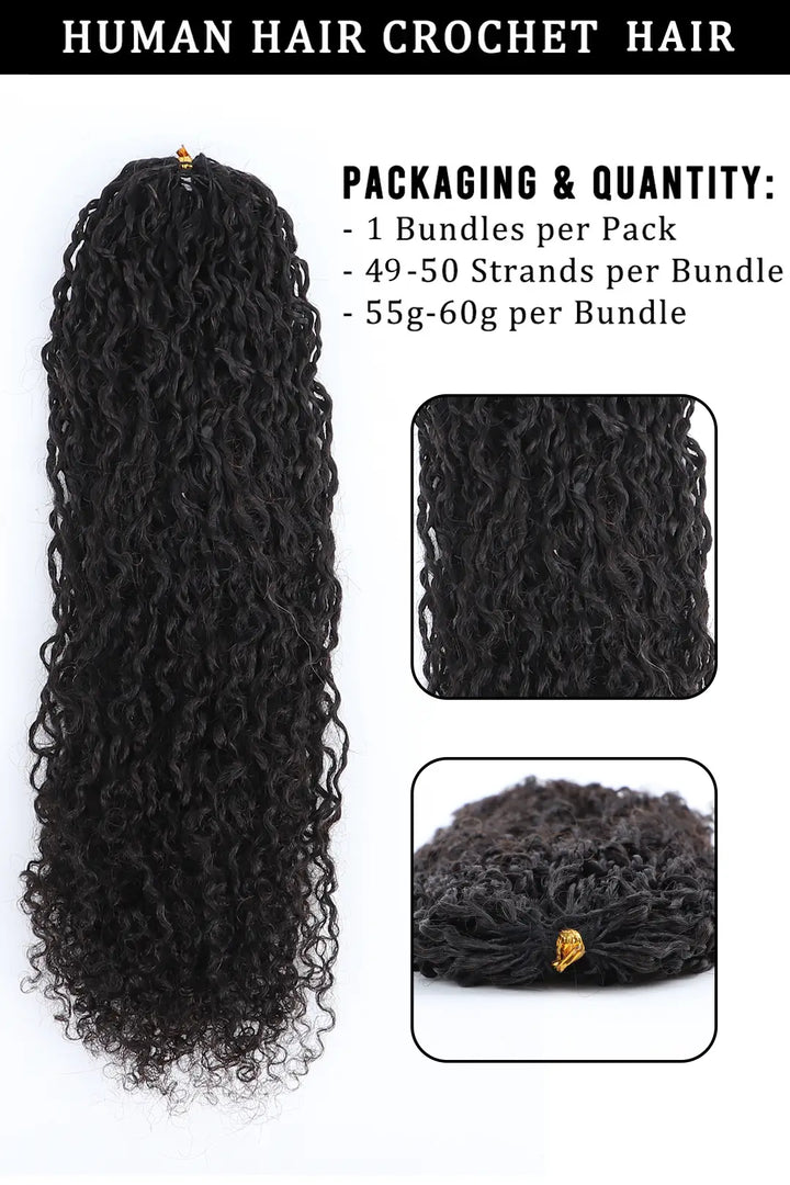 Twist Braided Feather Crochet Human Hair Extension FE36 60g